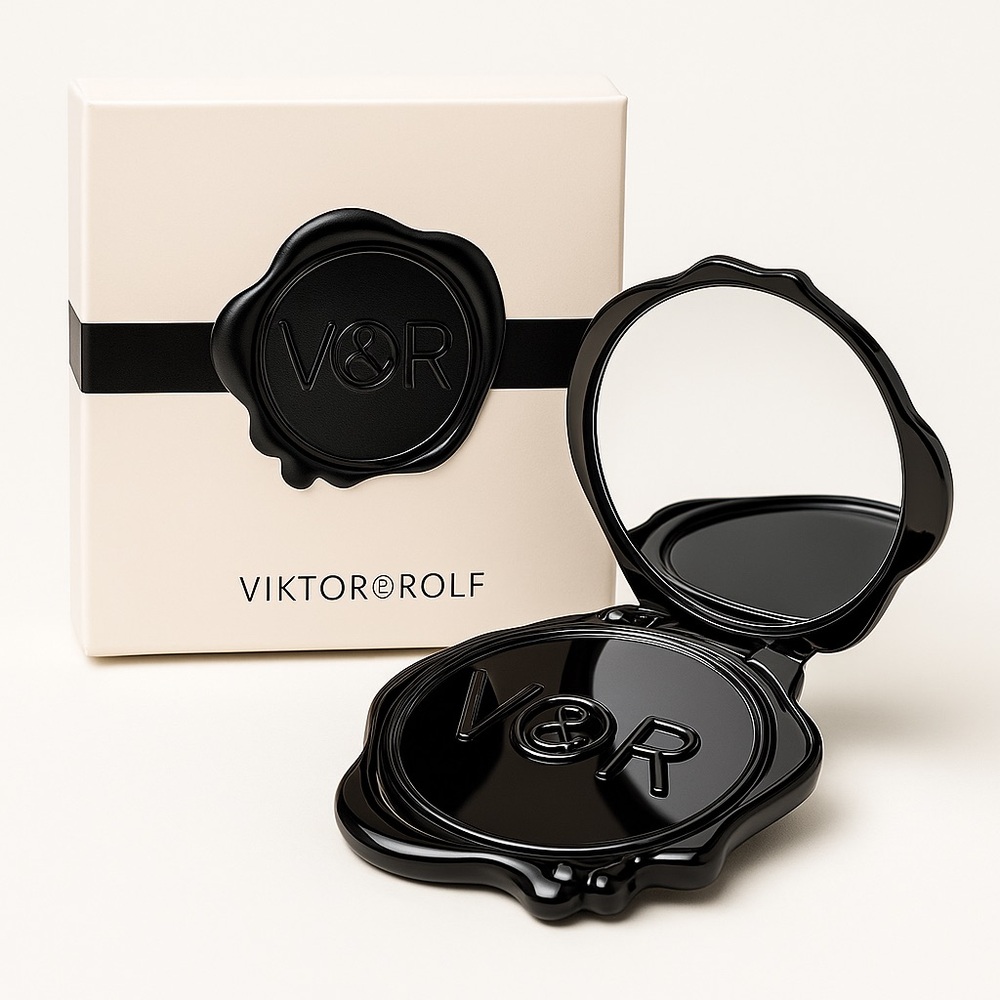 Viktor & Rolf Black Compact Mirror | Vanity / Purse Mirror | Box Included - Picture 2 of 6